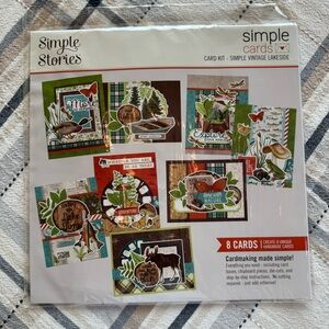 New Simple Stories Card Kit Die Cuts Simple Vintage Lakeside Makes 8 Cards